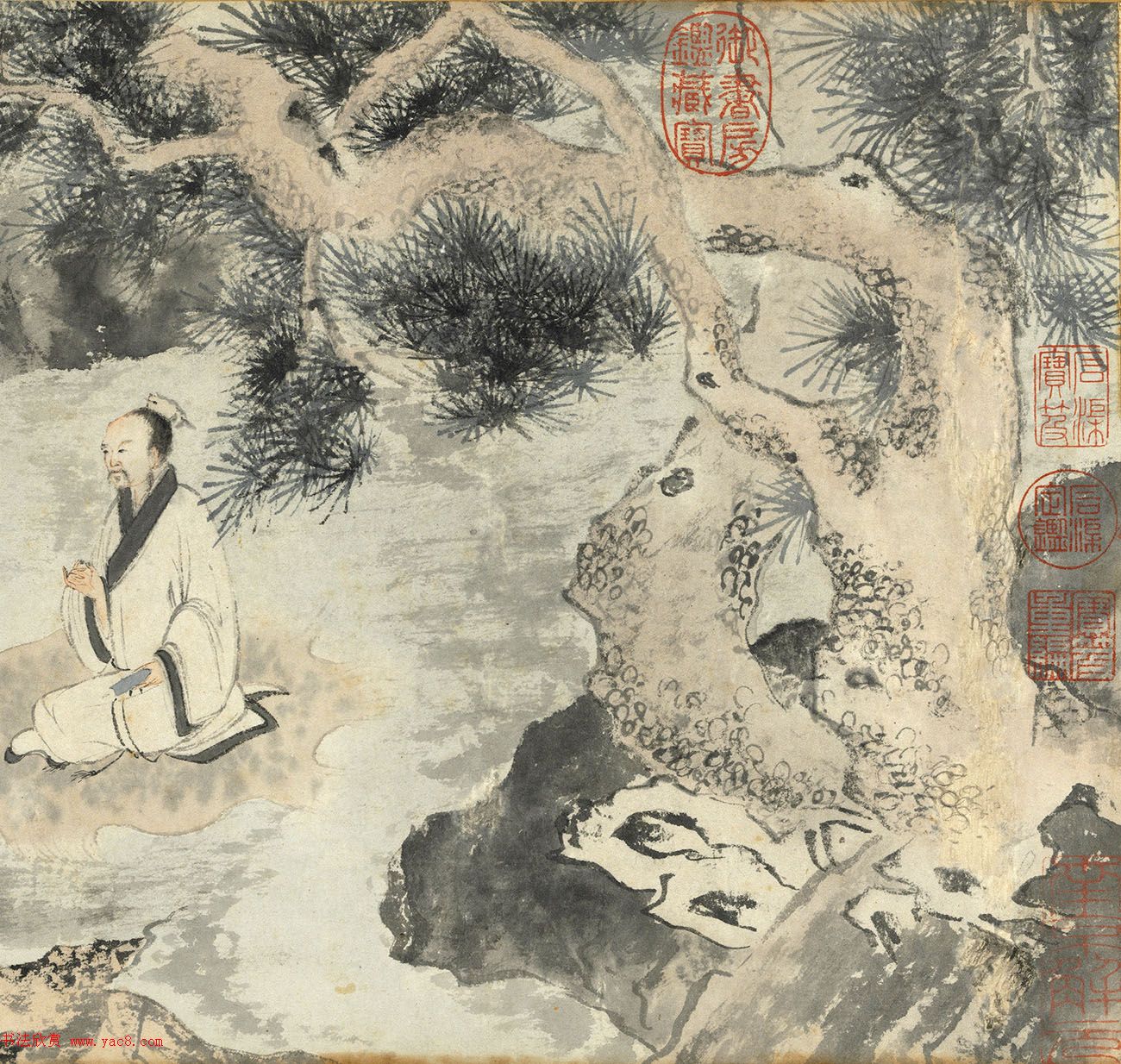 明代唐寅书画欣赏《烧药图》