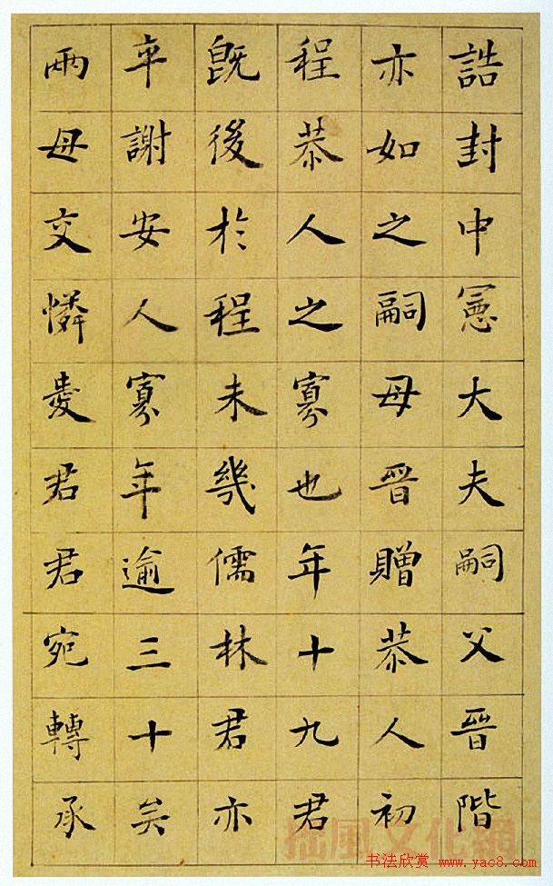 王澍楷书《中宪大夫真斋汪府君墓志铭》