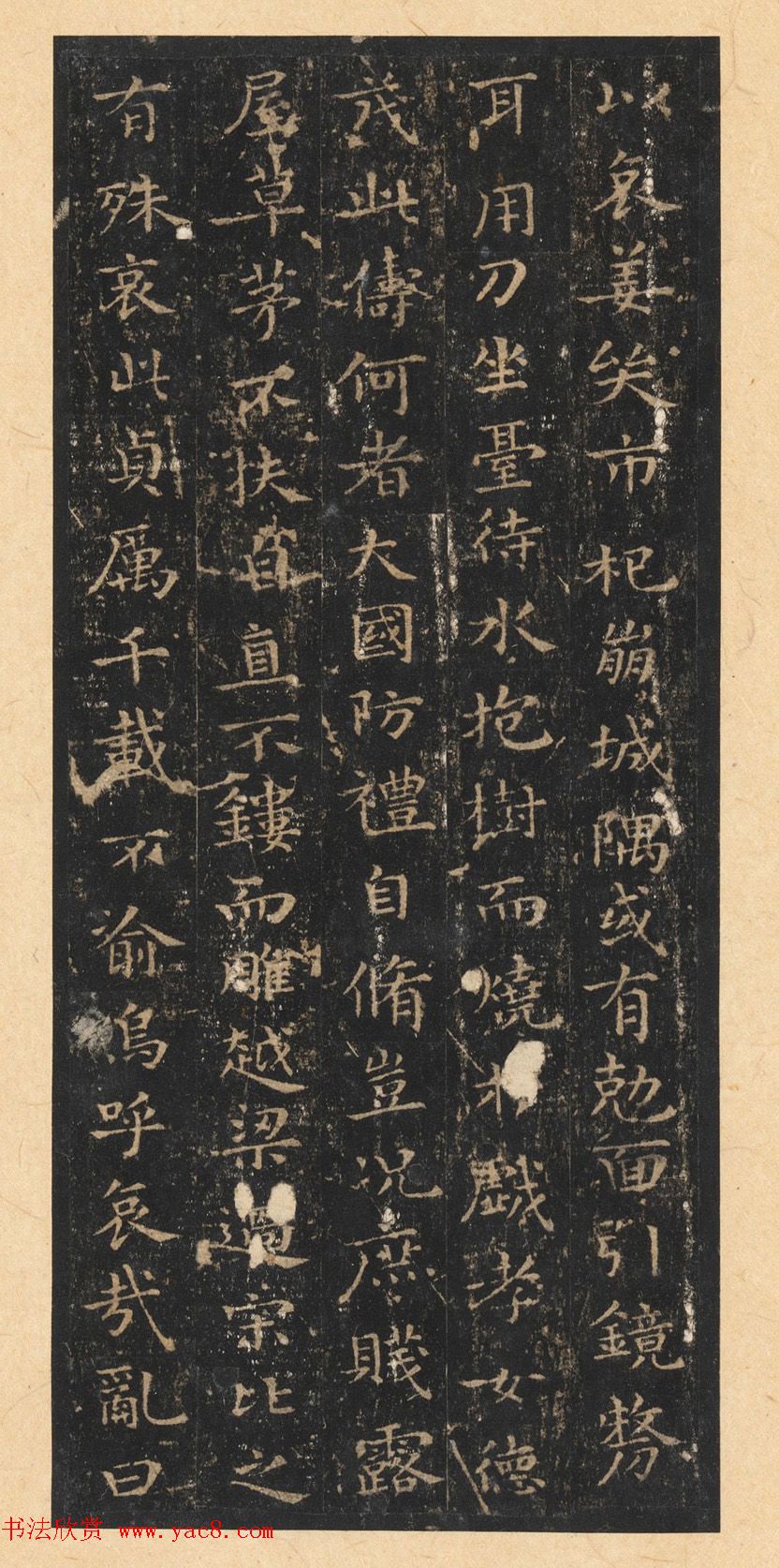 晋唐小楷法书八种旧拓本_美国藏