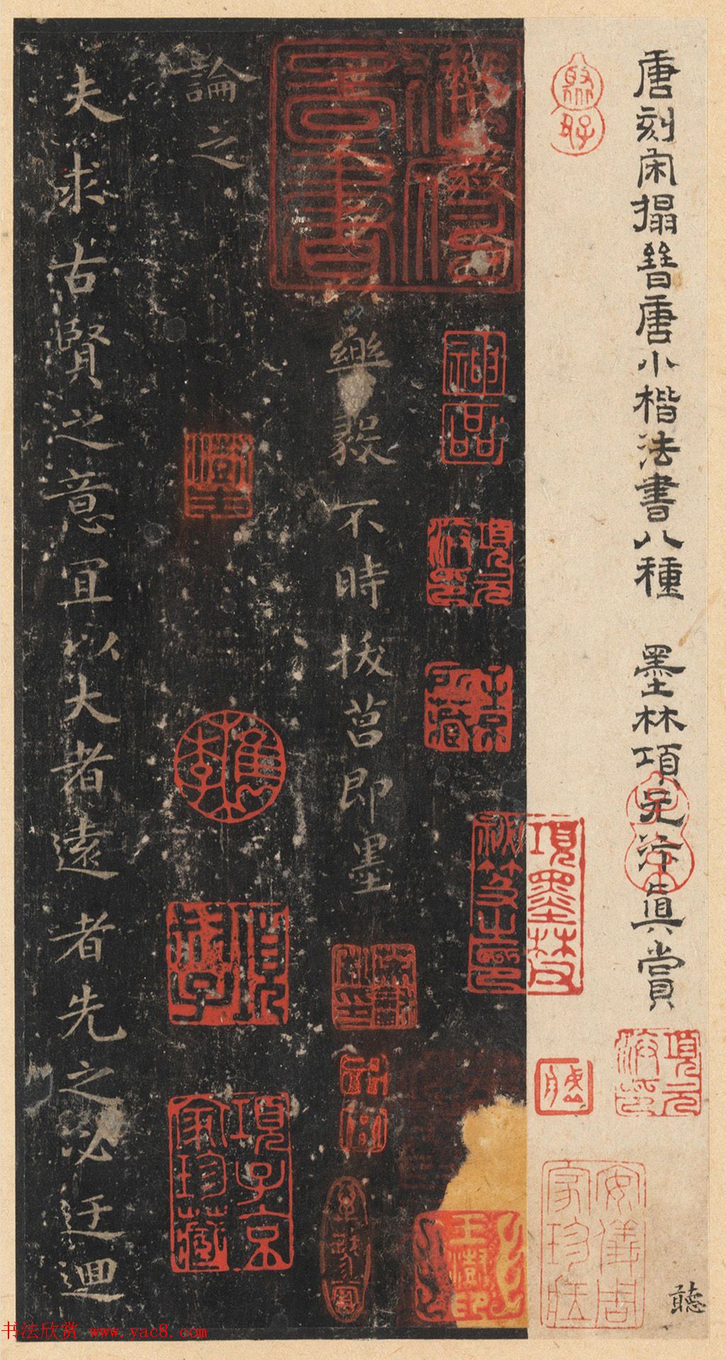 晋唐小楷法书八种旧拓本_美国藏