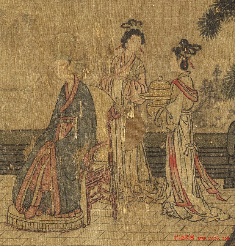 宋高宗楷书《女孝经》马和之补图绢本