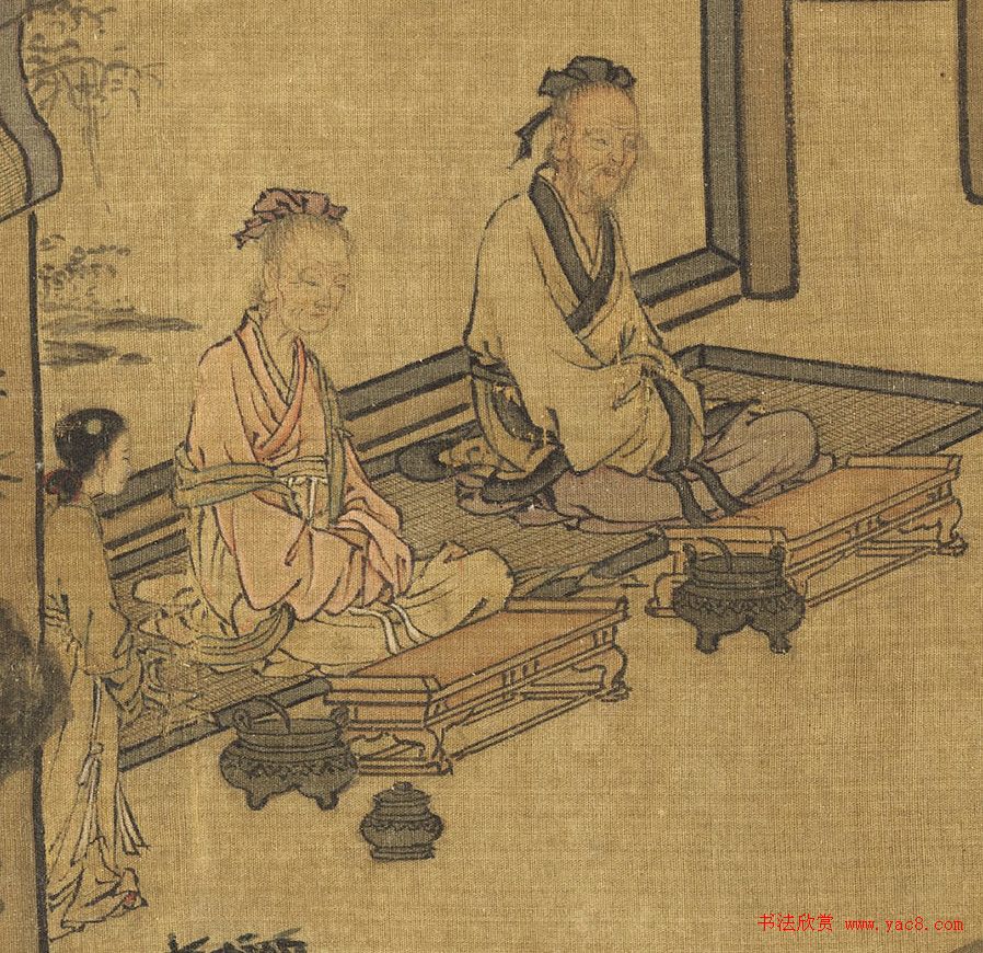 宋高宗楷书《女孝经》马和之补图绢本