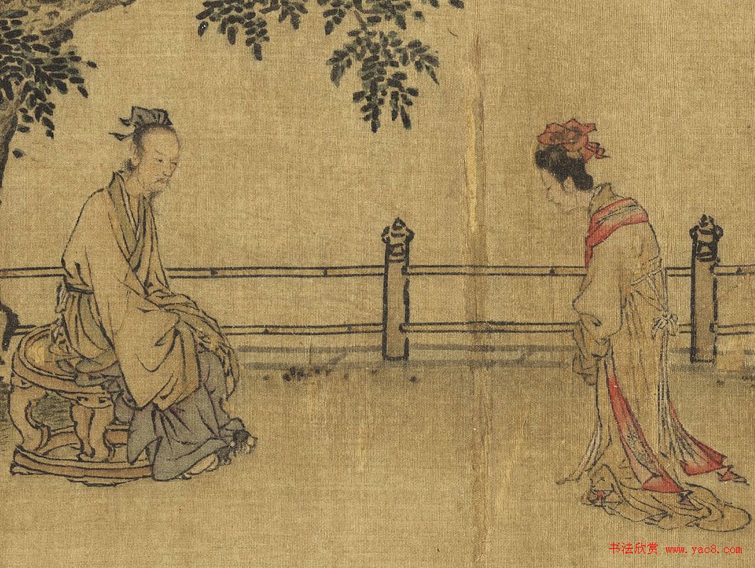 宋高宗楷书《女孝经》马和之补图绢本