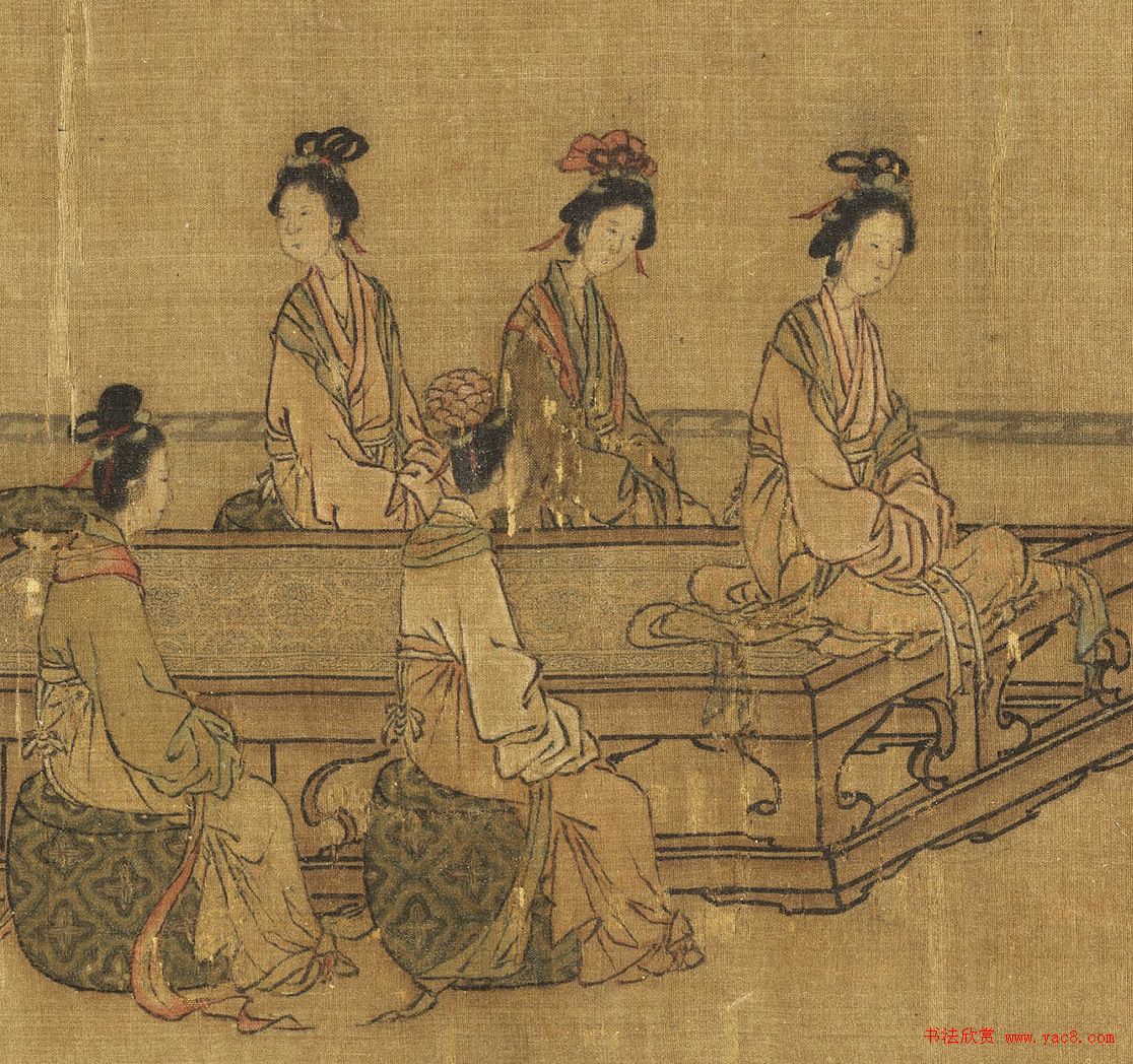 宋高宗楷书《女孝经》马和之补图绢本