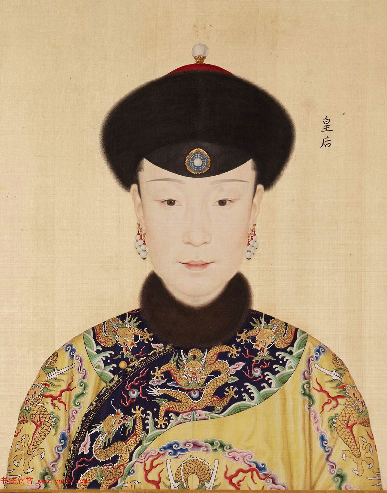 传世名画:郎世宁《乾隆帝后妃嫔图卷》 传世名画:郎世宁《乾隆帝后妃嫔图卷》