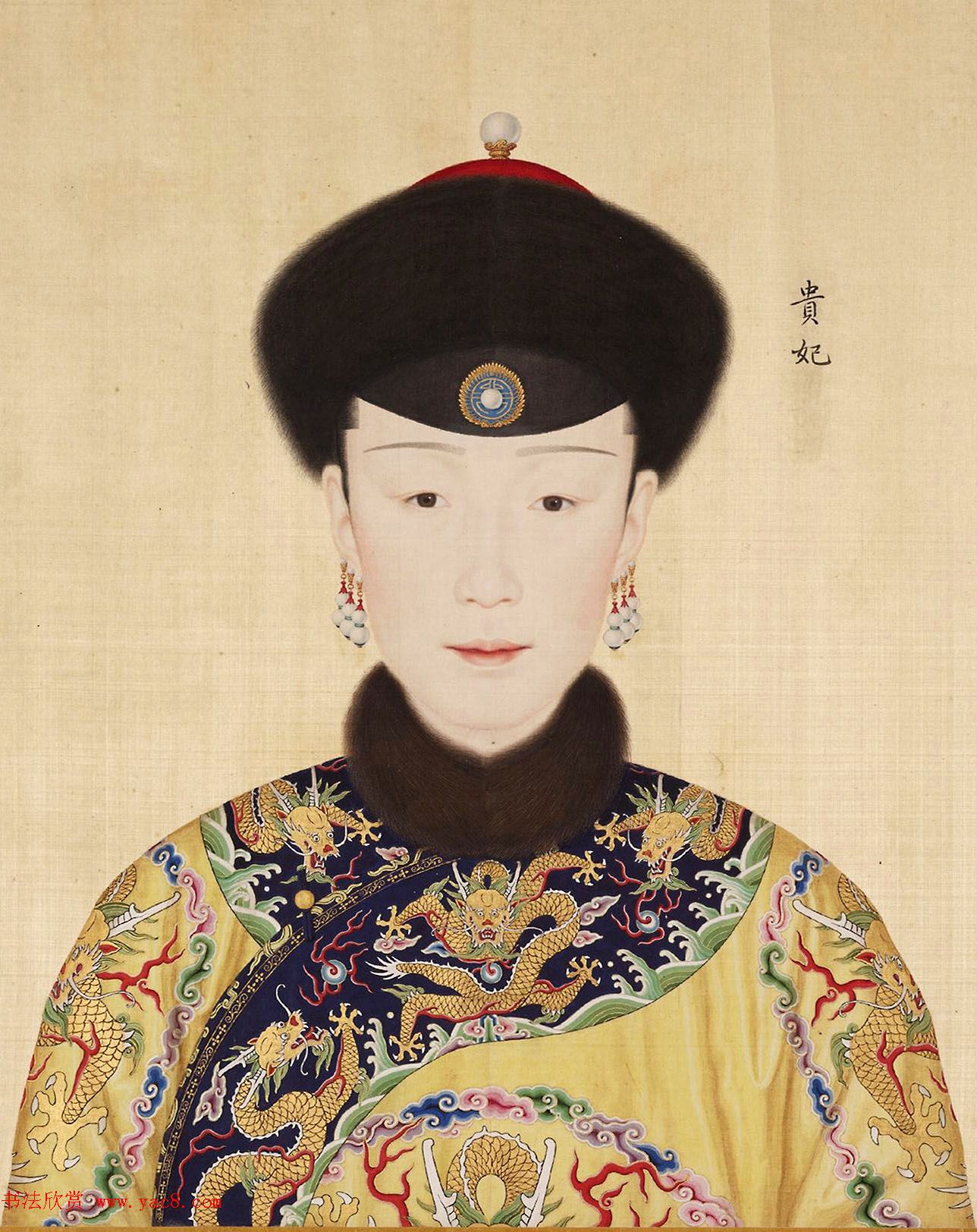 传世名画:郎世宁《乾隆帝后妃嫔图卷》 传世名画:郎世宁《乾隆帝后妃嫔图卷》