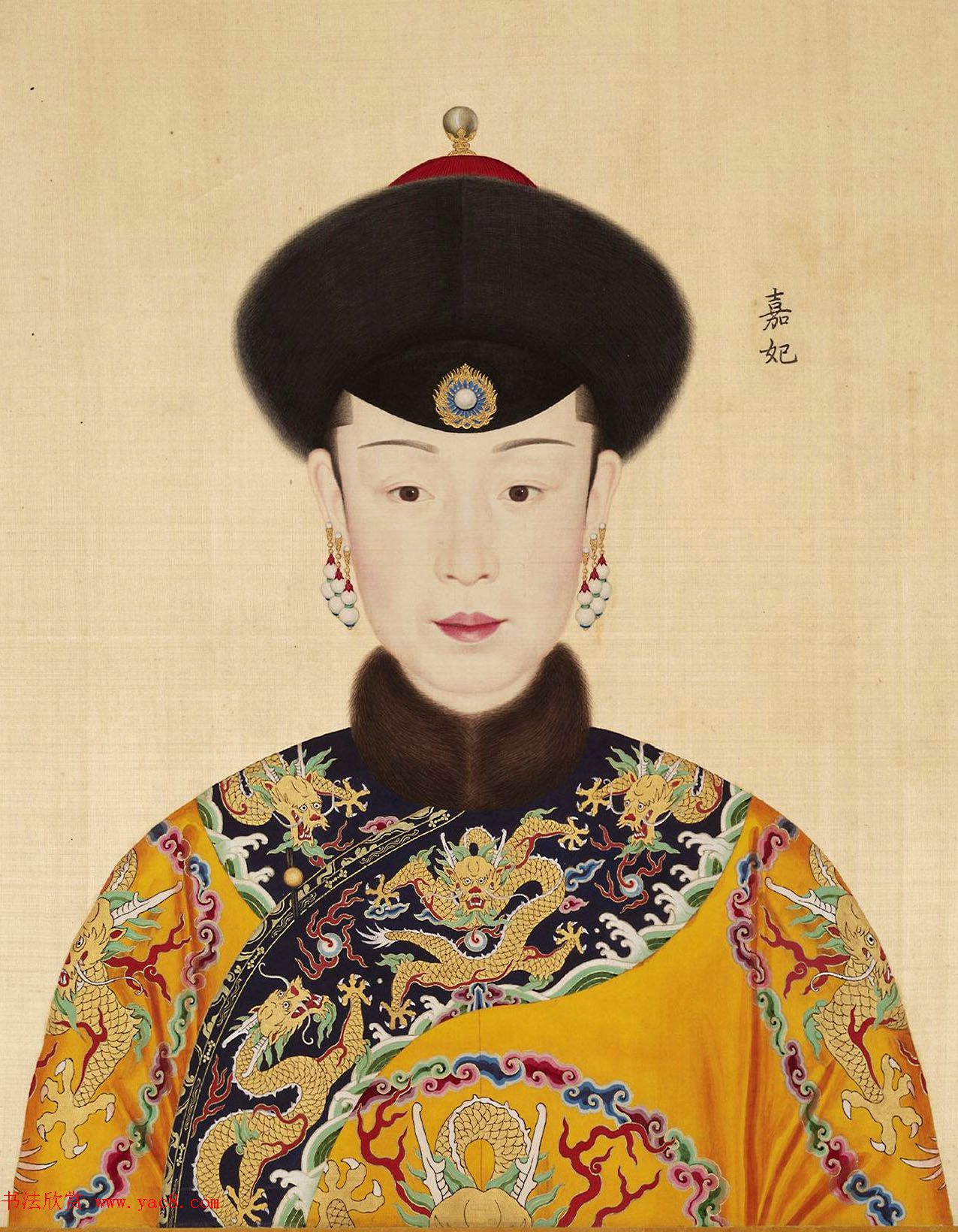 传世名画:郎世宁《乾隆帝后妃嫔图卷》 传世名画:郎世宁《乾隆帝后妃嫔图卷》