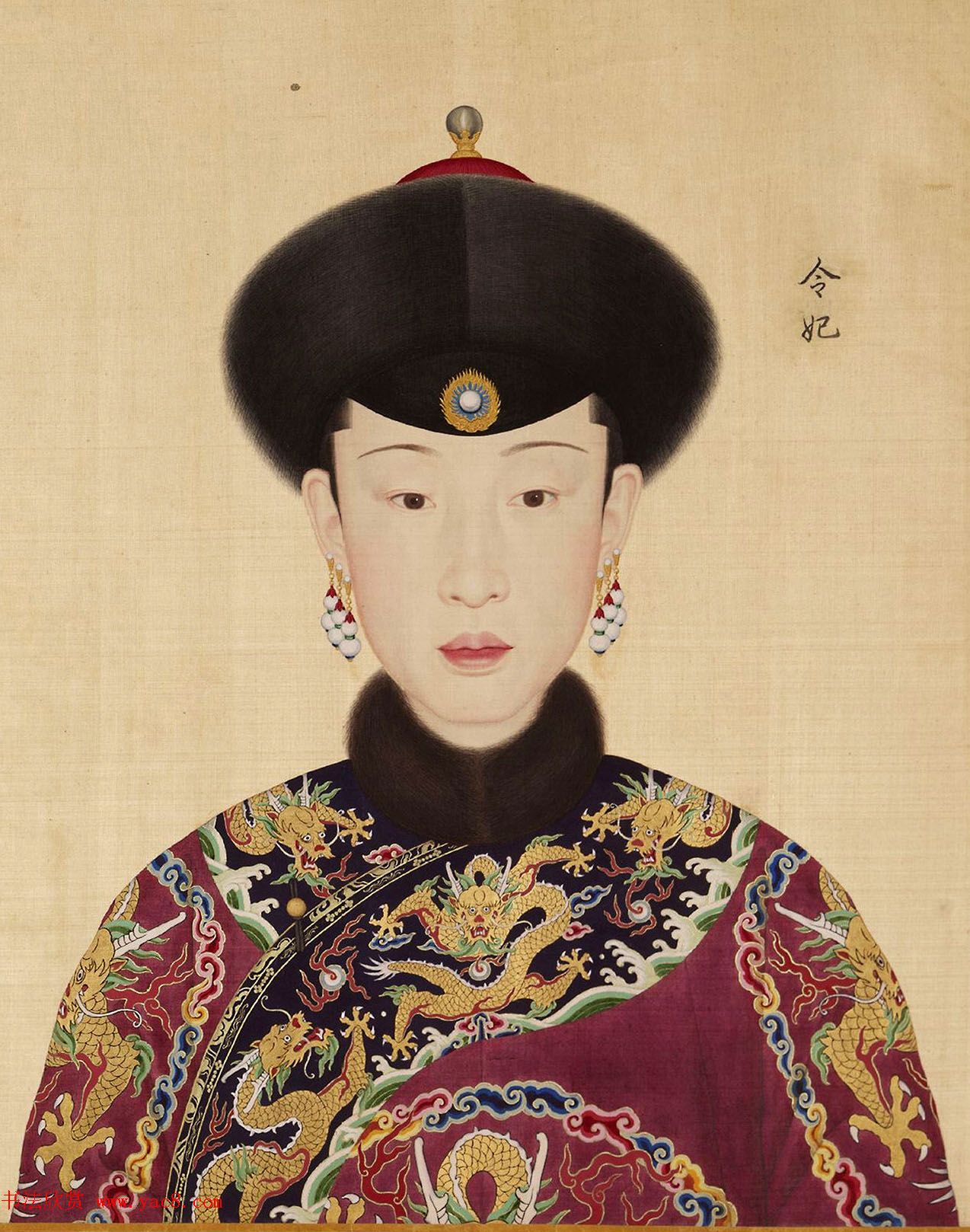 传世名画:郎世宁《乾隆帝后妃嫔图卷》 传世名画:郎世宁《乾隆帝后妃嫔图卷》