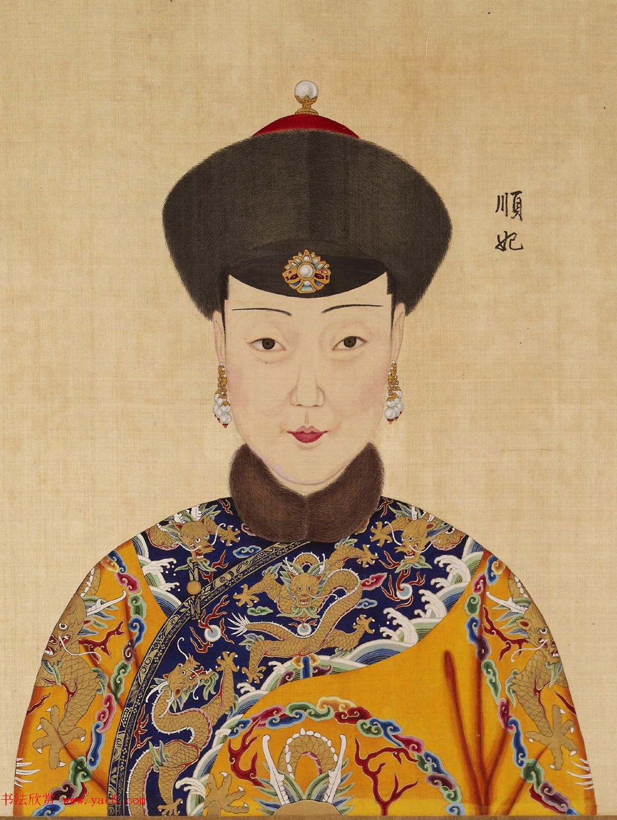 传世名画:郎世宁《乾隆帝后妃嫔图卷》 传世名画:郎世宁《乾隆帝后妃嫔图卷》