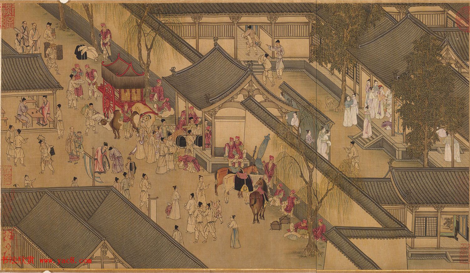 宋人字画：楷书胡笳十八拍+文姬归汉图