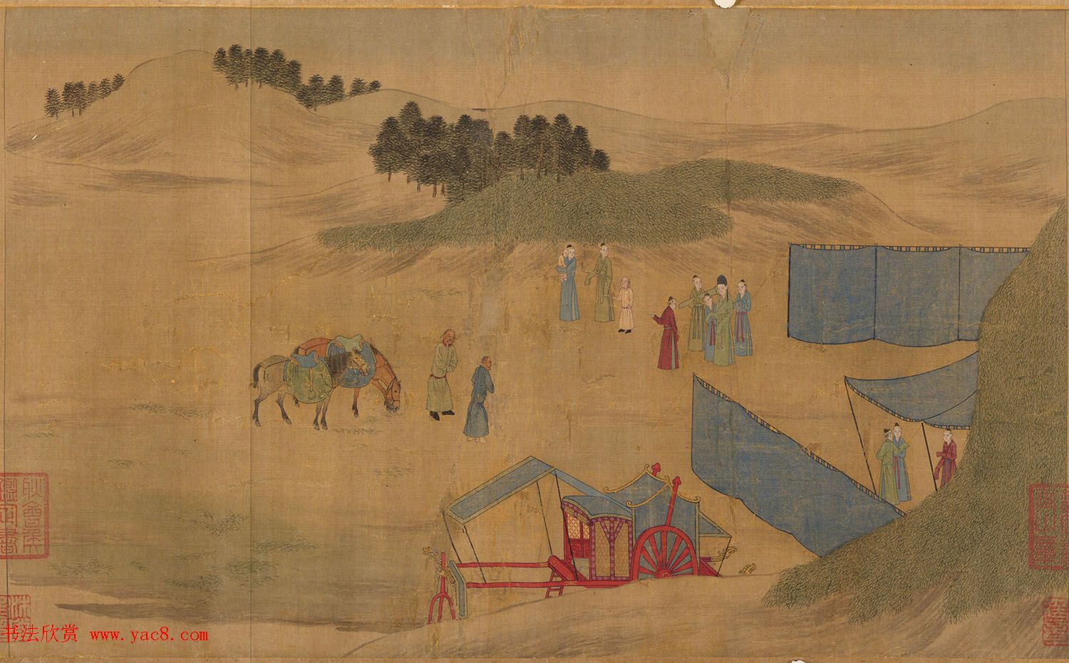 宋人字画：楷书胡笳十八拍+文姬归汉图