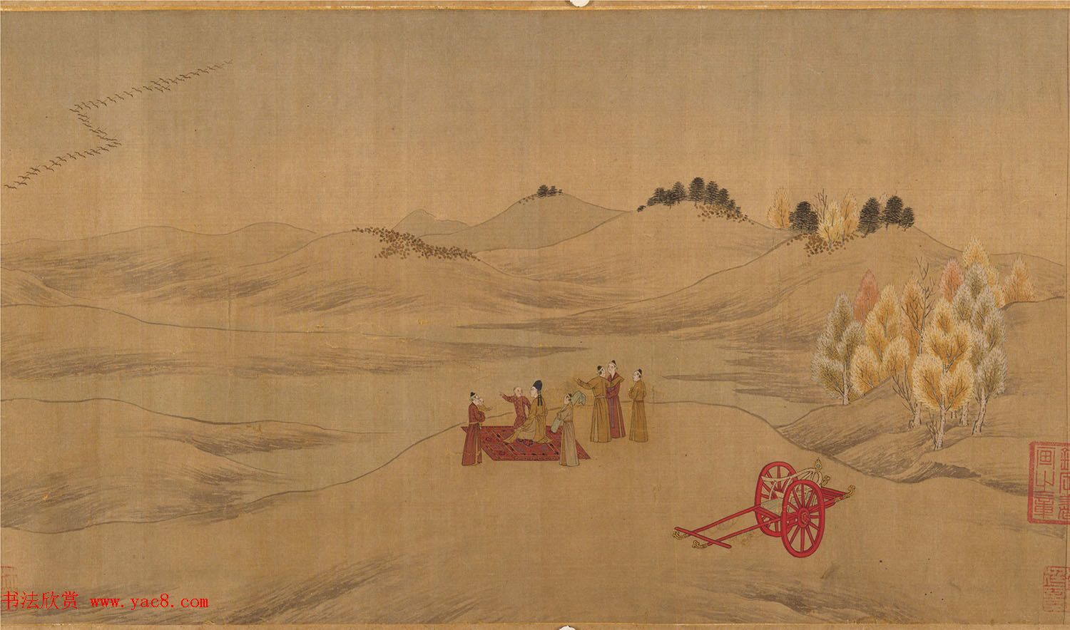 宋人字画：楷书胡笳十八拍+文姬归汉图