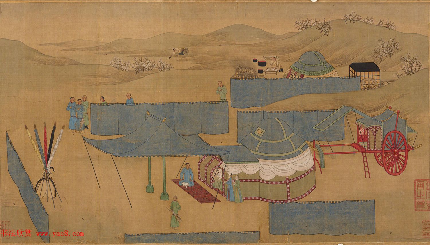 宋人字画：楷书胡笳十八拍+文姬归汉图