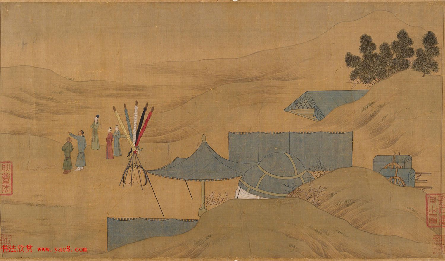 宋人字画：楷书胡笳十八拍+文姬归汉图