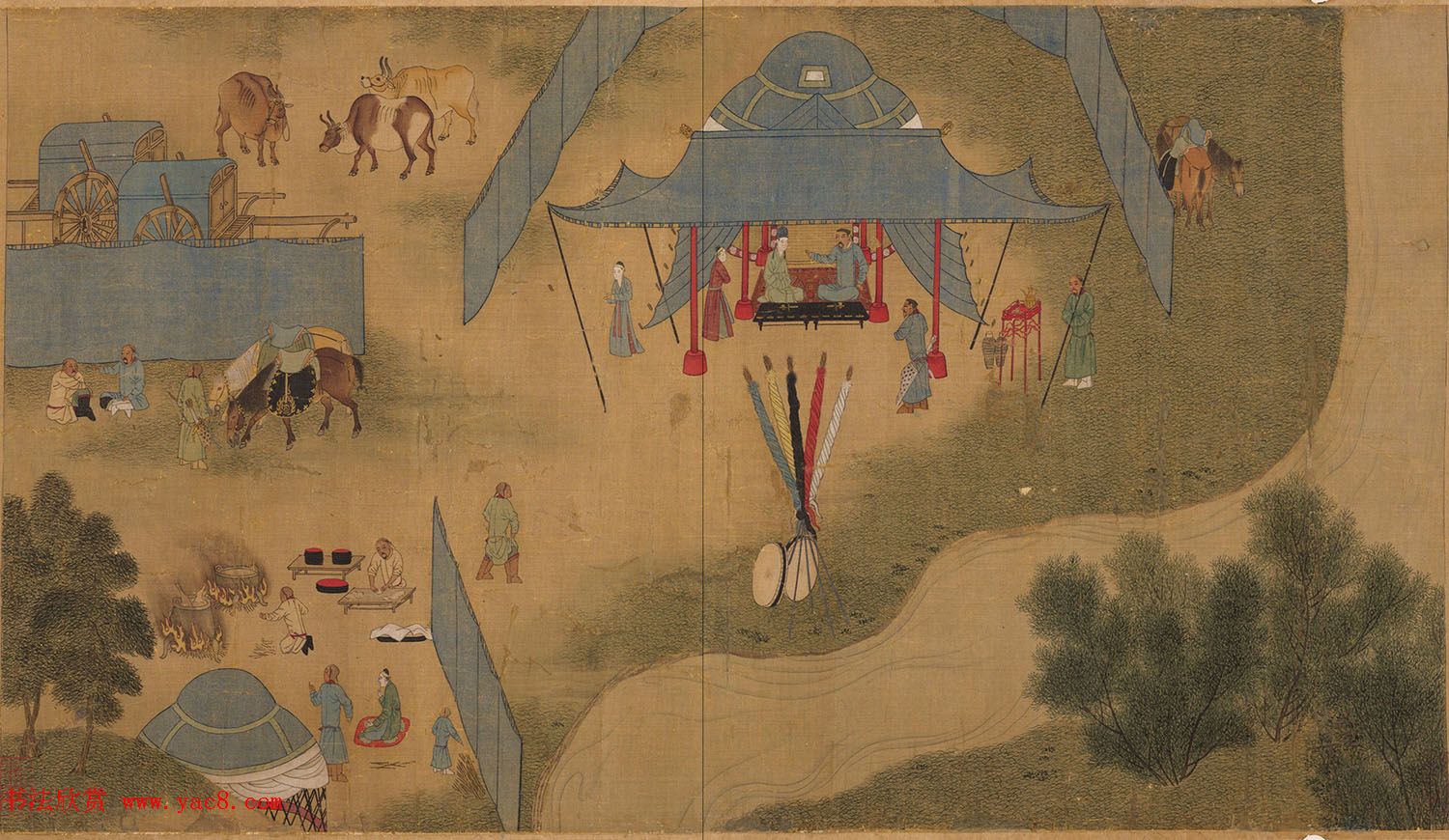 宋人字画：楷书胡笳十八拍+文姬归汉图