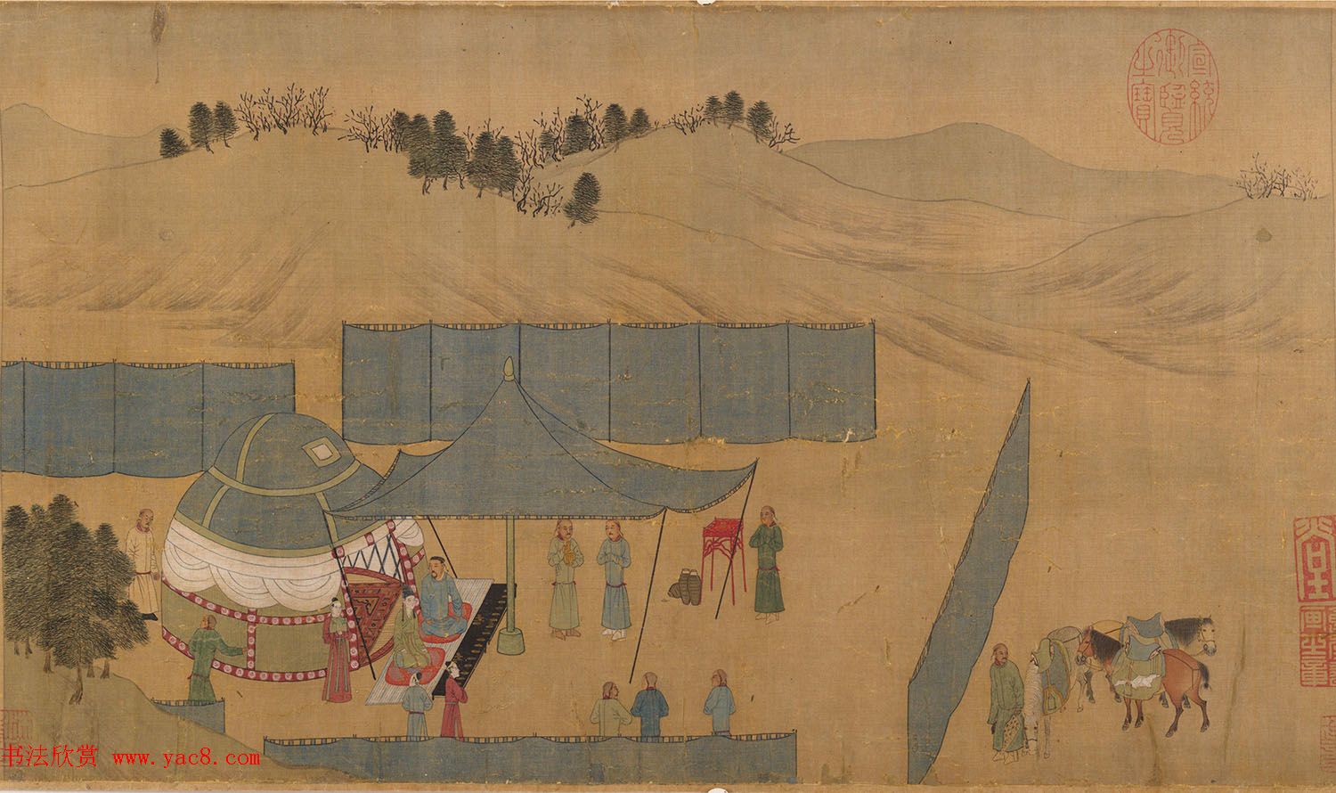 宋人字画：楷书胡笳十八拍+文姬归汉图