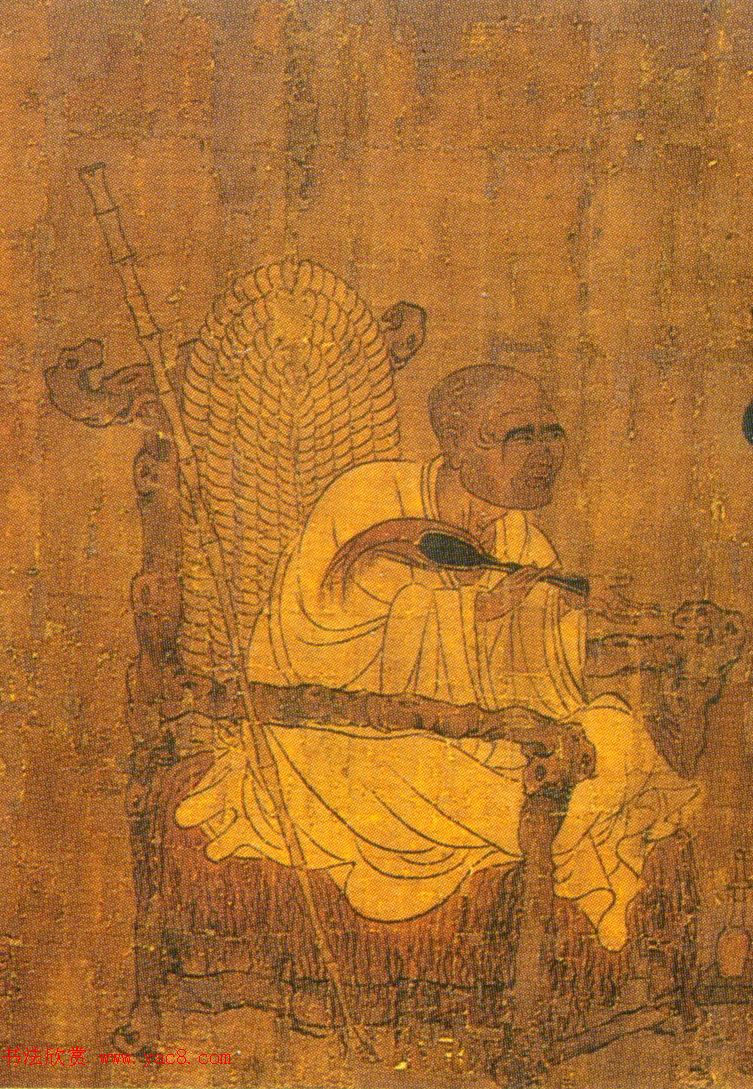 唐代画家阎立本绘《萧翼赚兰亭序》