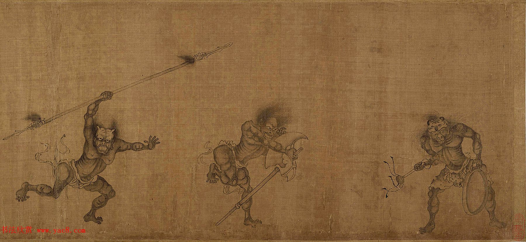 颜庚《钟馗嫁妹图》和《钟馗雨夜出游图》