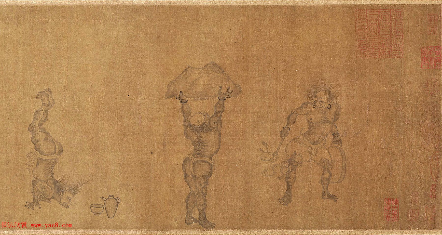 颜庚《钟馗嫁妹图》和《钟馗雨夜出游图》