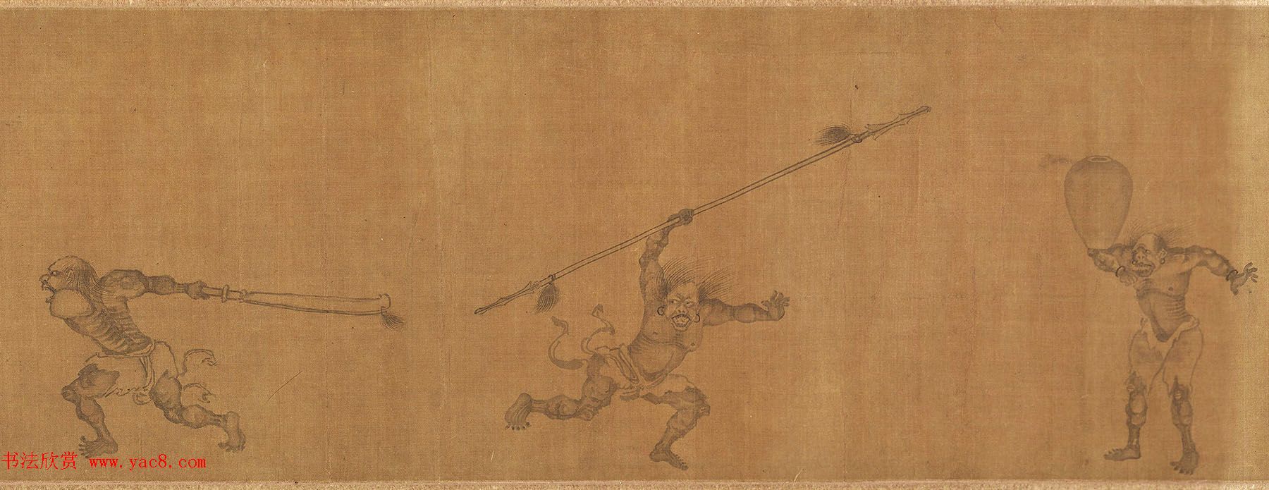 颜庚《钟馗嫁妹图》和《钟馗雨夜出游图》