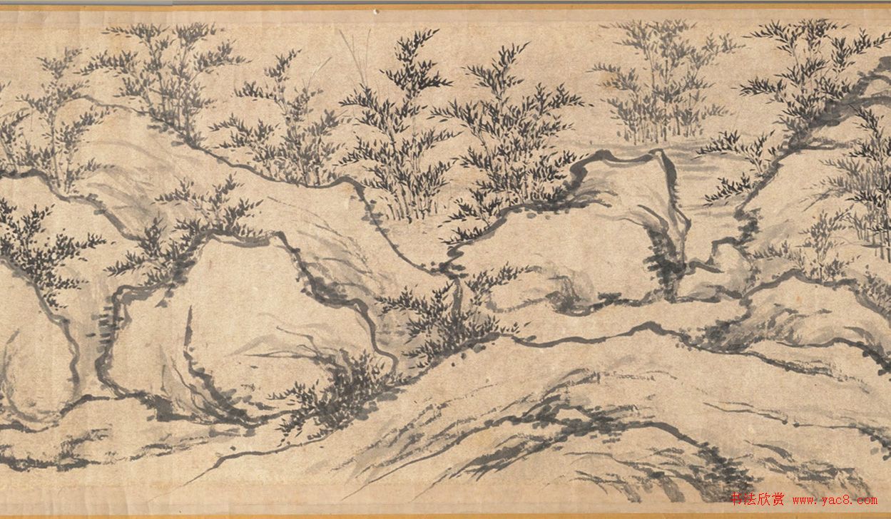 宋克书法手卷《四体书陶渊明诗卷》