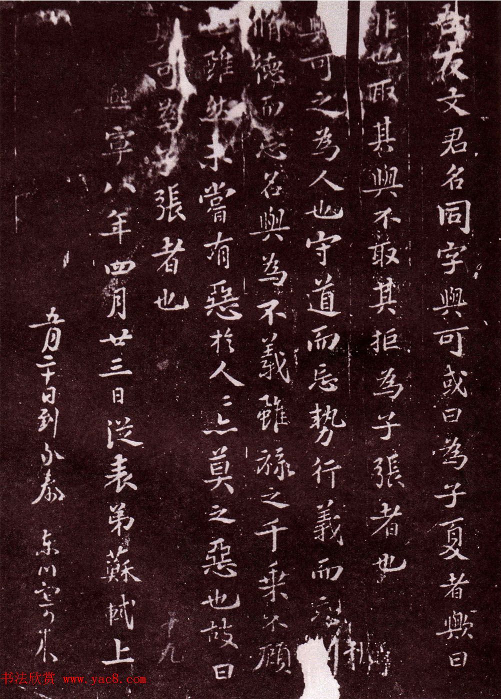 苏轼书法欣赏《文与可字说》