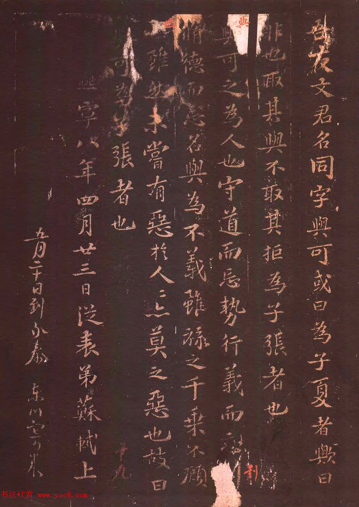 苏轼书法欣赏《文与可字说》