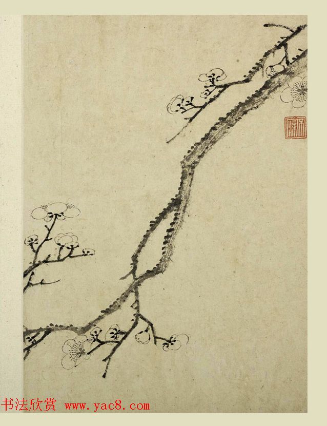 清代金俊明书画欣赏《梅花图册》