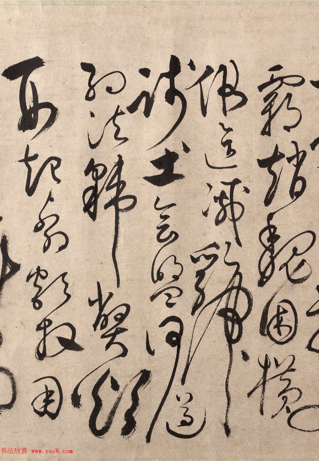 明代书法家张弼草书欣赏《千字文》手卷 明代书法家张弼草书欣赏《千字文》手卷