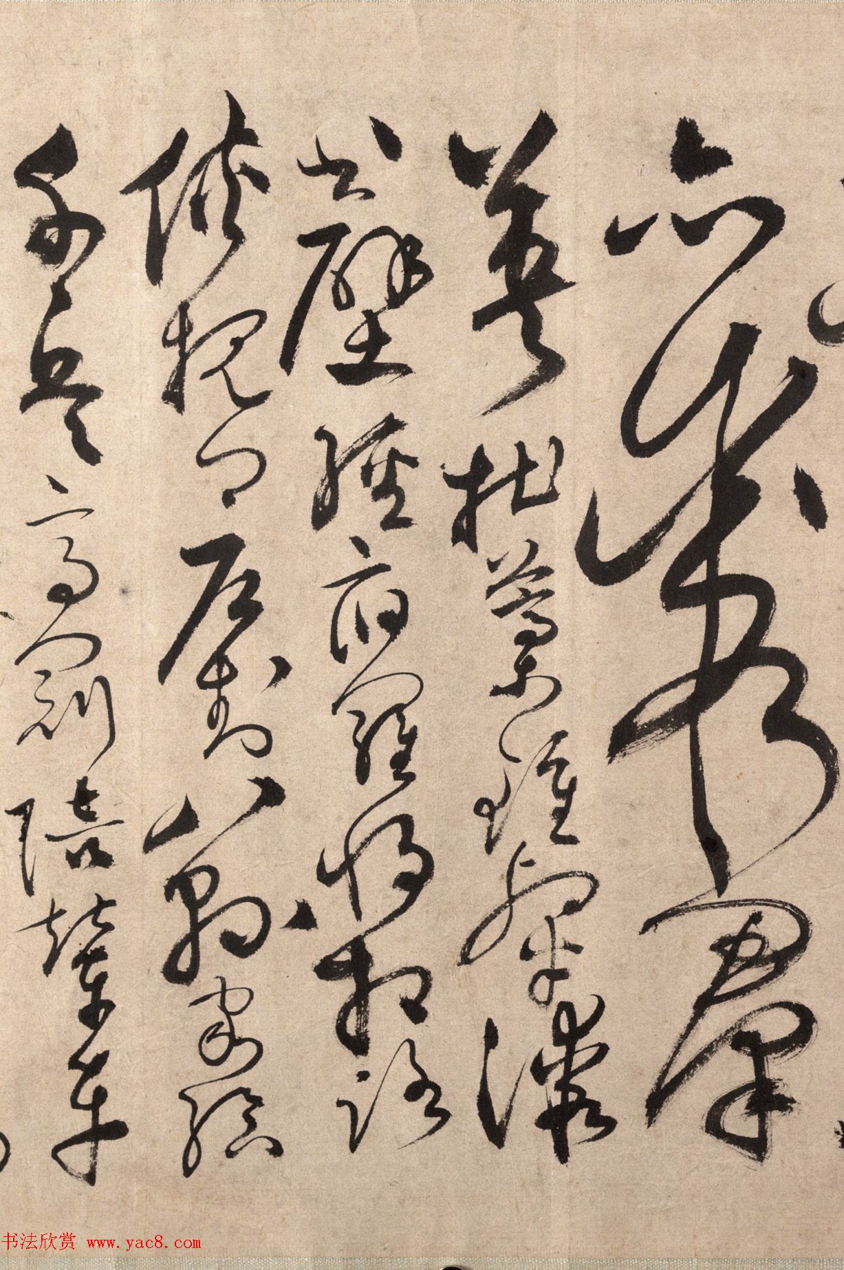 明代书法家张弼草书欣赏《千字文》手卷 明代书法家张弼草书欣赏《千字文》手卷