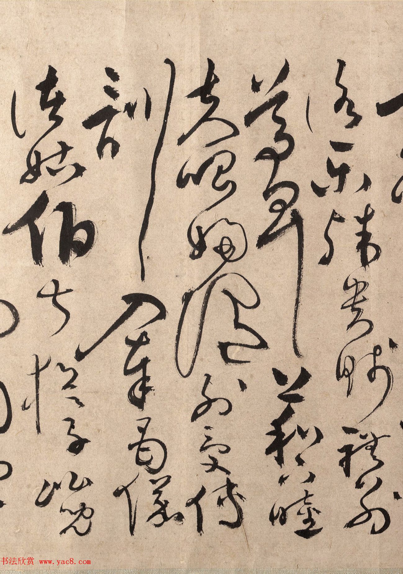 明代书法家张弼草书欣赏《千字文》手卷 明代书法家张弼草书欣赏《千字文》手卷