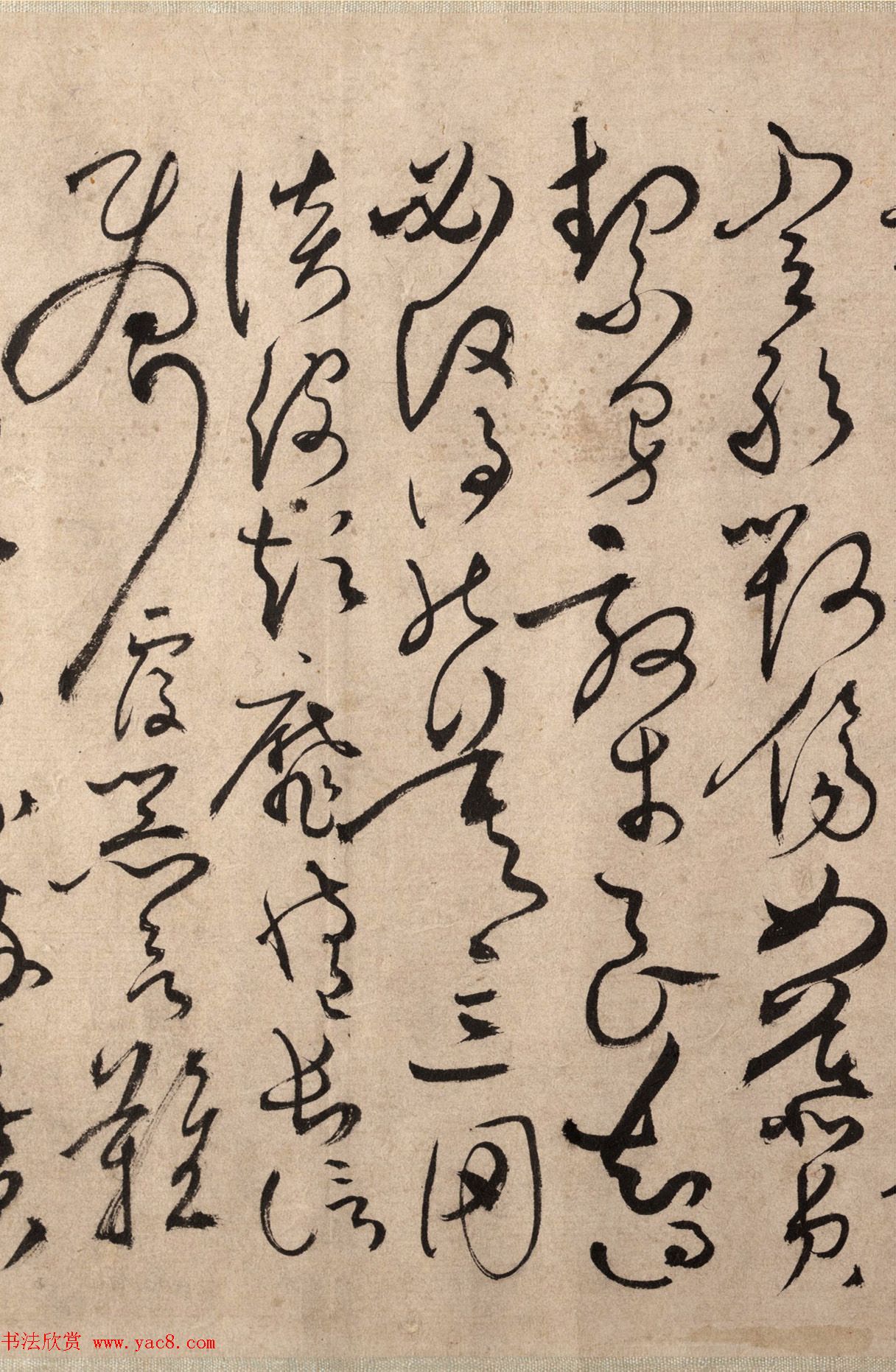 明代书法家张弼草书欣赏《千字文》手卷 明代书法家张弼草书欣赏《千字文》手卷