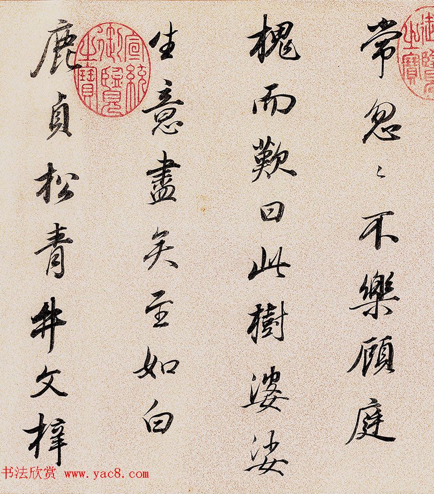 董其昌72岁行书临褚遂良枯树赋卷