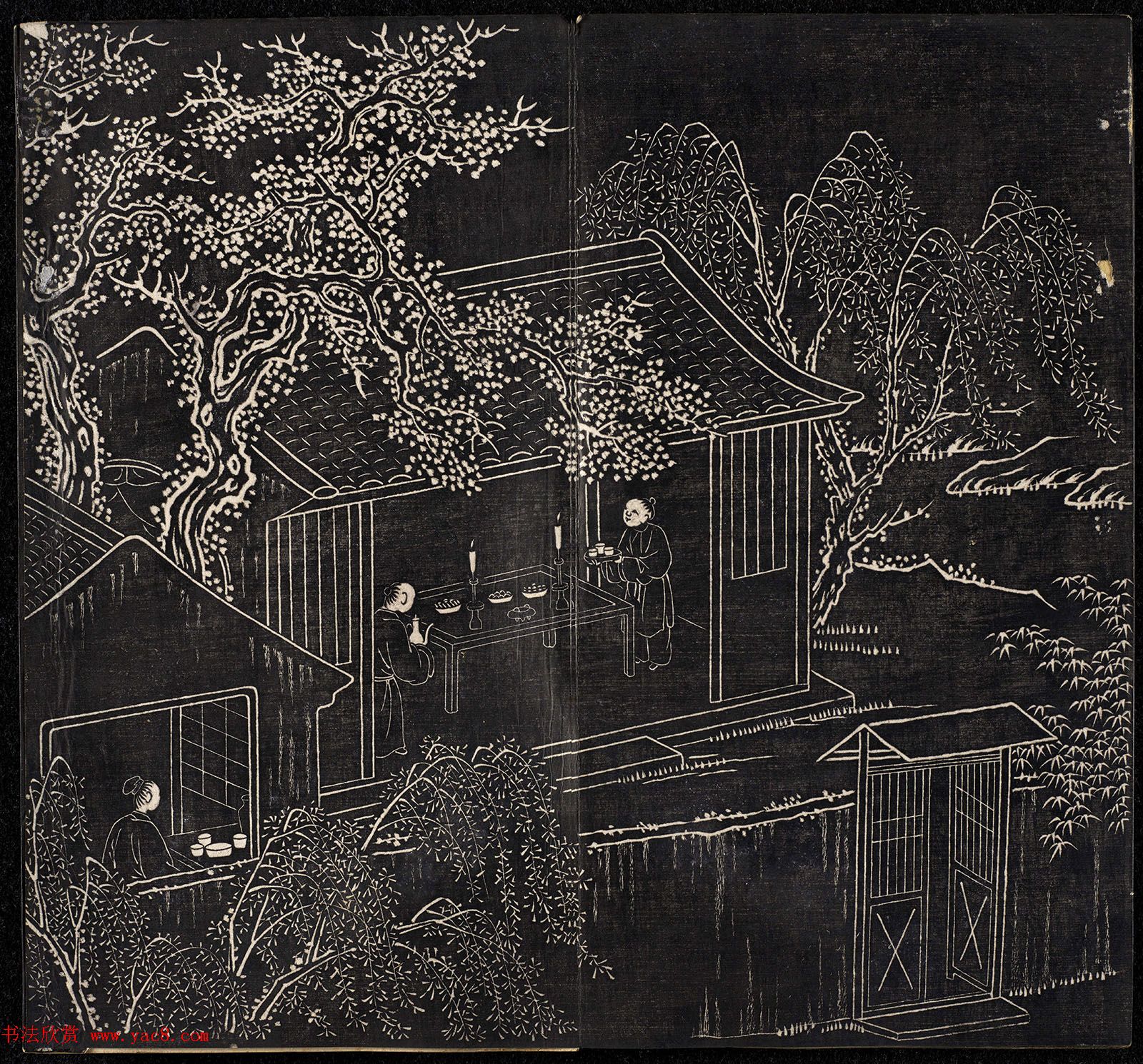 清代书法家王寿康题写改琦绘《节孝事实图》 清代书法家王寿康题写改琦绘《节孝事实图》