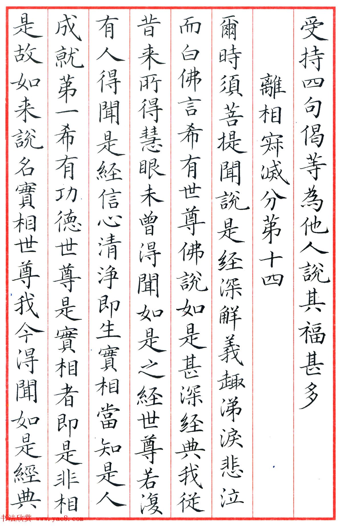 梁林小楷书法《金刚经三十二品》