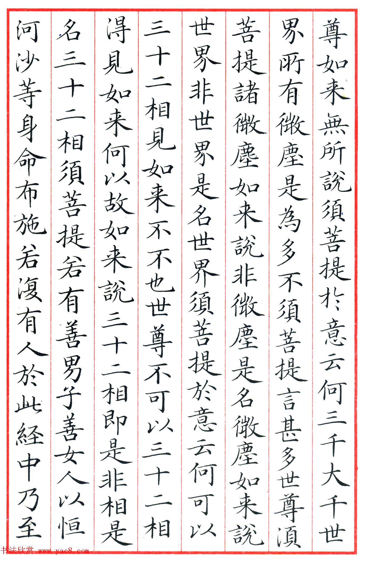 梁林小楷书法《金刚经三十二品》