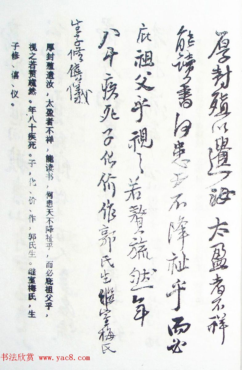 王铎行书欣赏《王氏家谱》