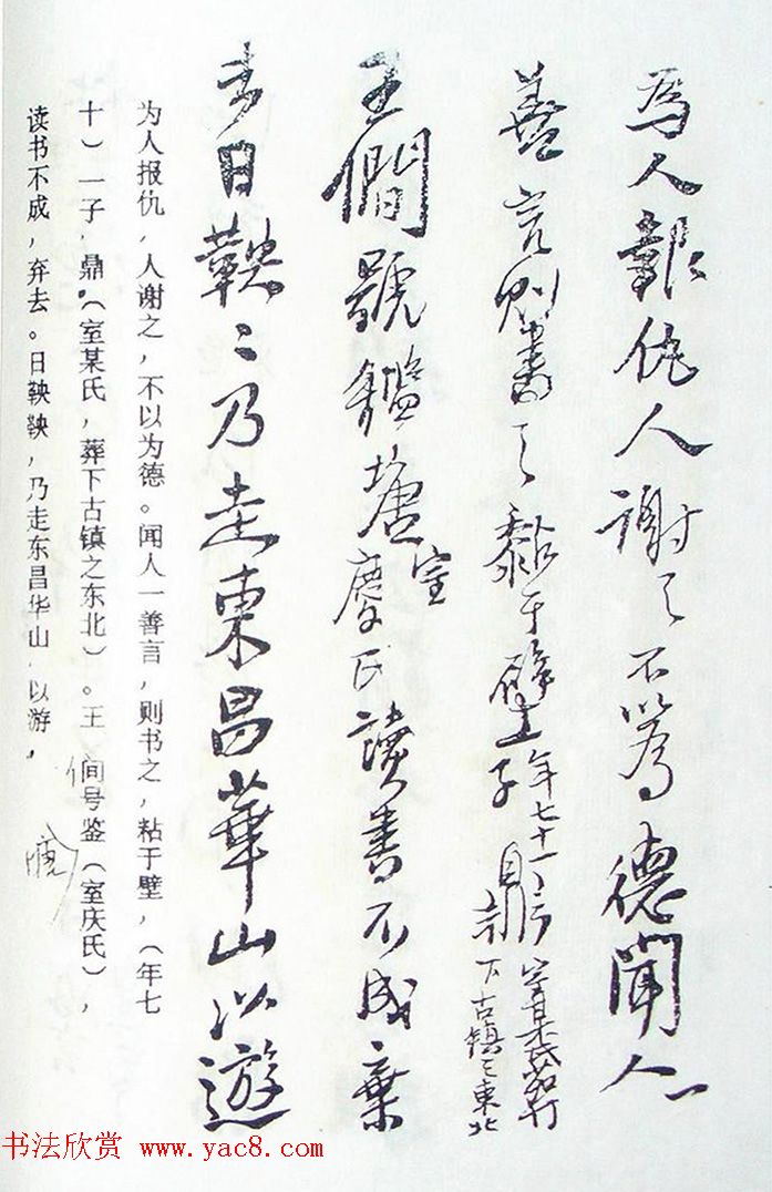 王铎行书欣赏《王氏家谱》