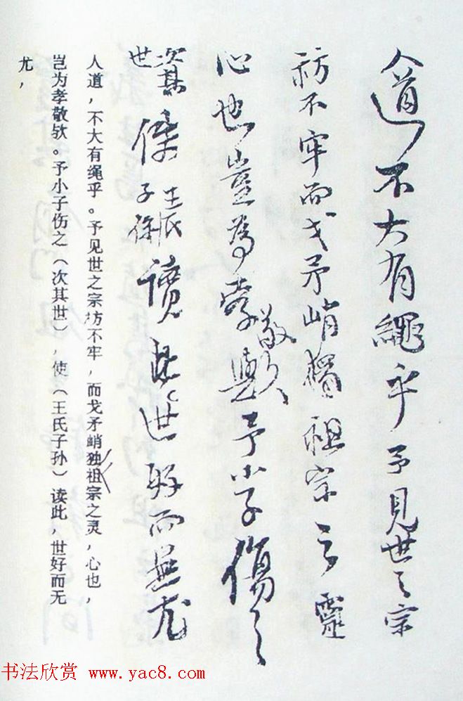 王铎行书欣赏《王氏家谱》