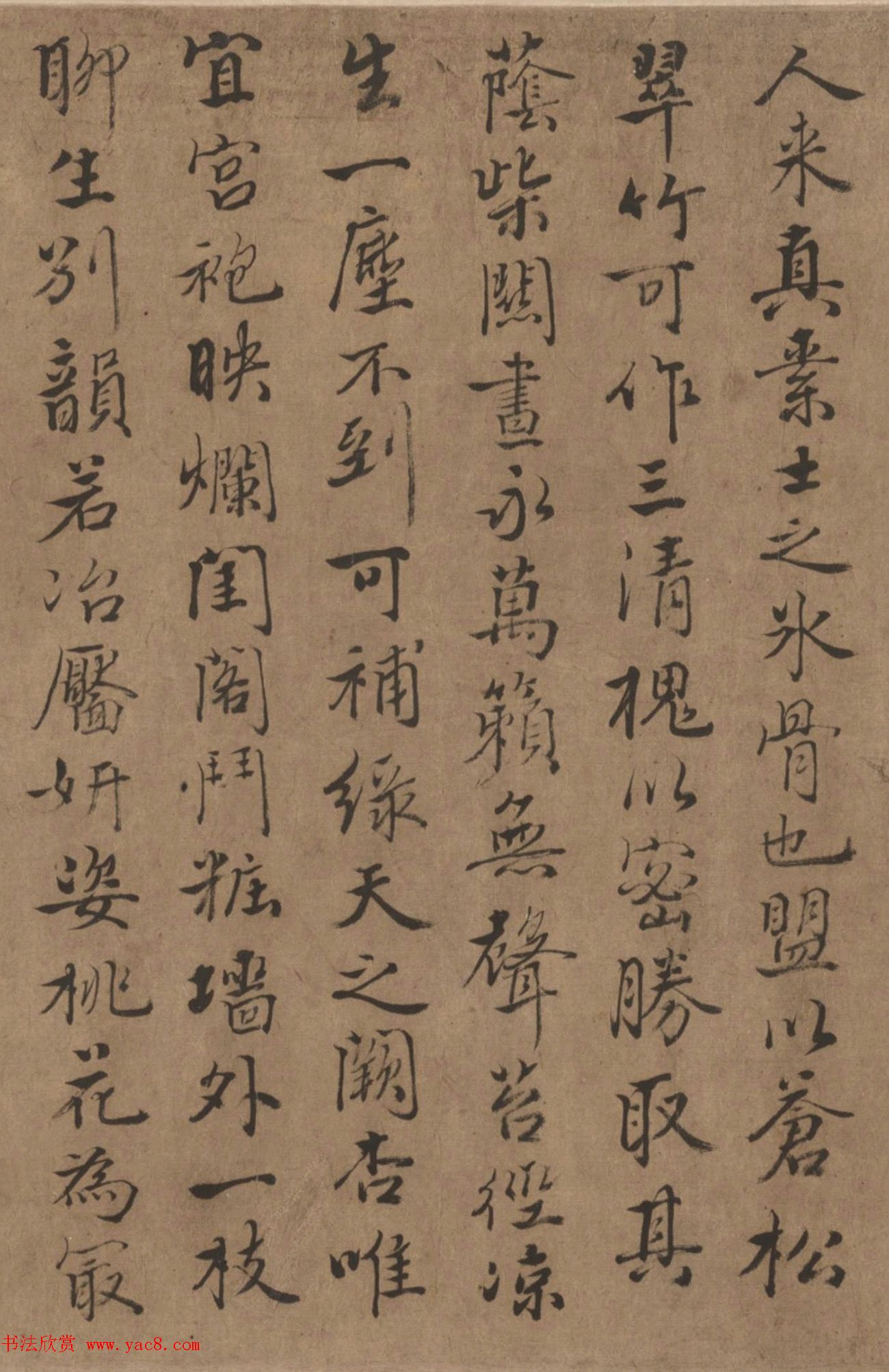 清代姚宋行楷书法《晋麈芳丛一段卷》