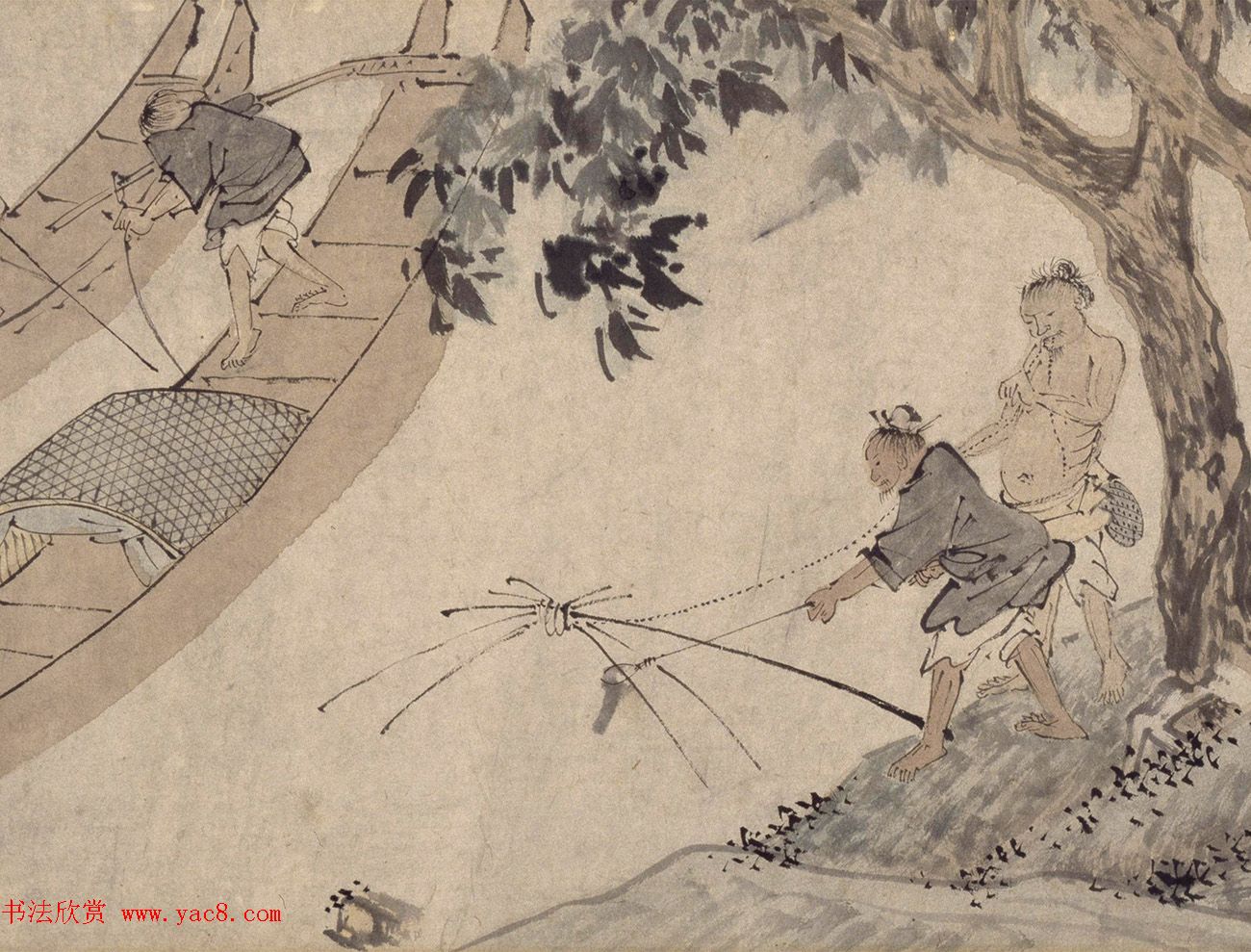 文彭隶书《江乡鱼乐》_草书《渔歌子》词