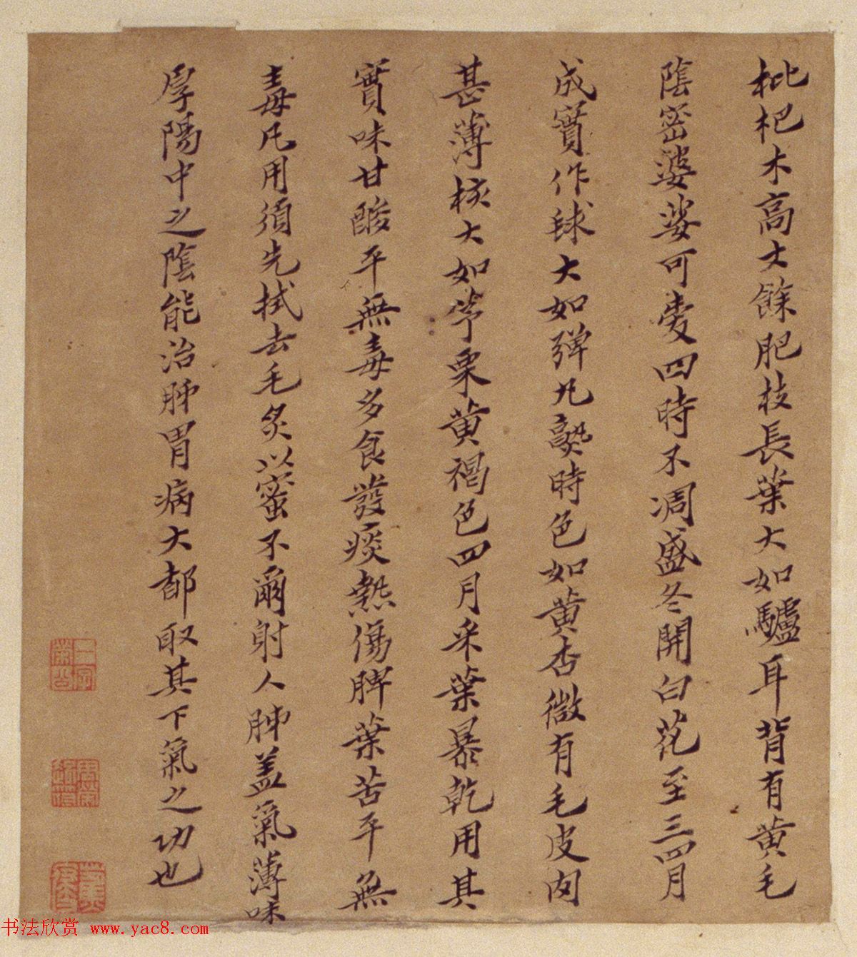 周淑禧、周淑祜两姐妹小楷《本草图》四条屏