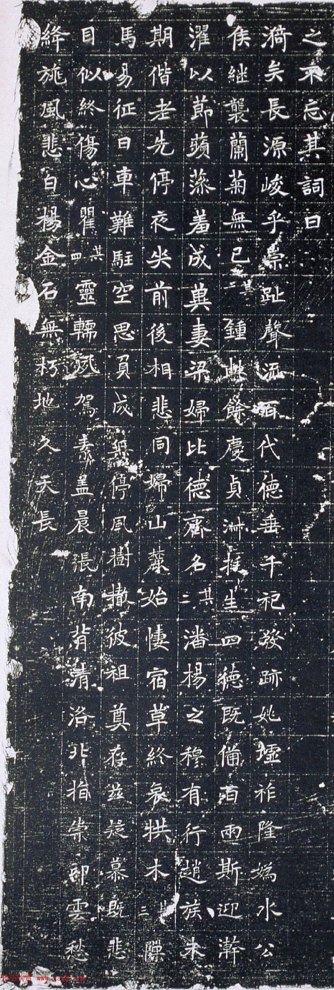 唐代楷书刻石《高阳令赵君夫人姚洁墓志》