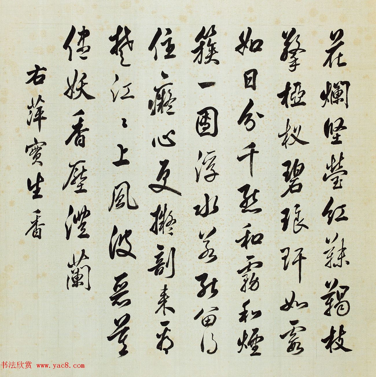 宫廷书法家戴临行书《题蒋廷锡牡丹谱》