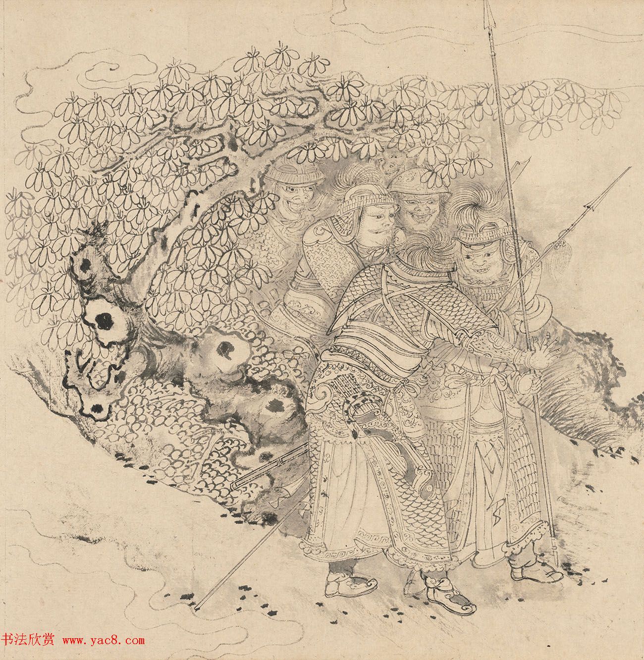 元代褚奂隶书题词《九歌图》