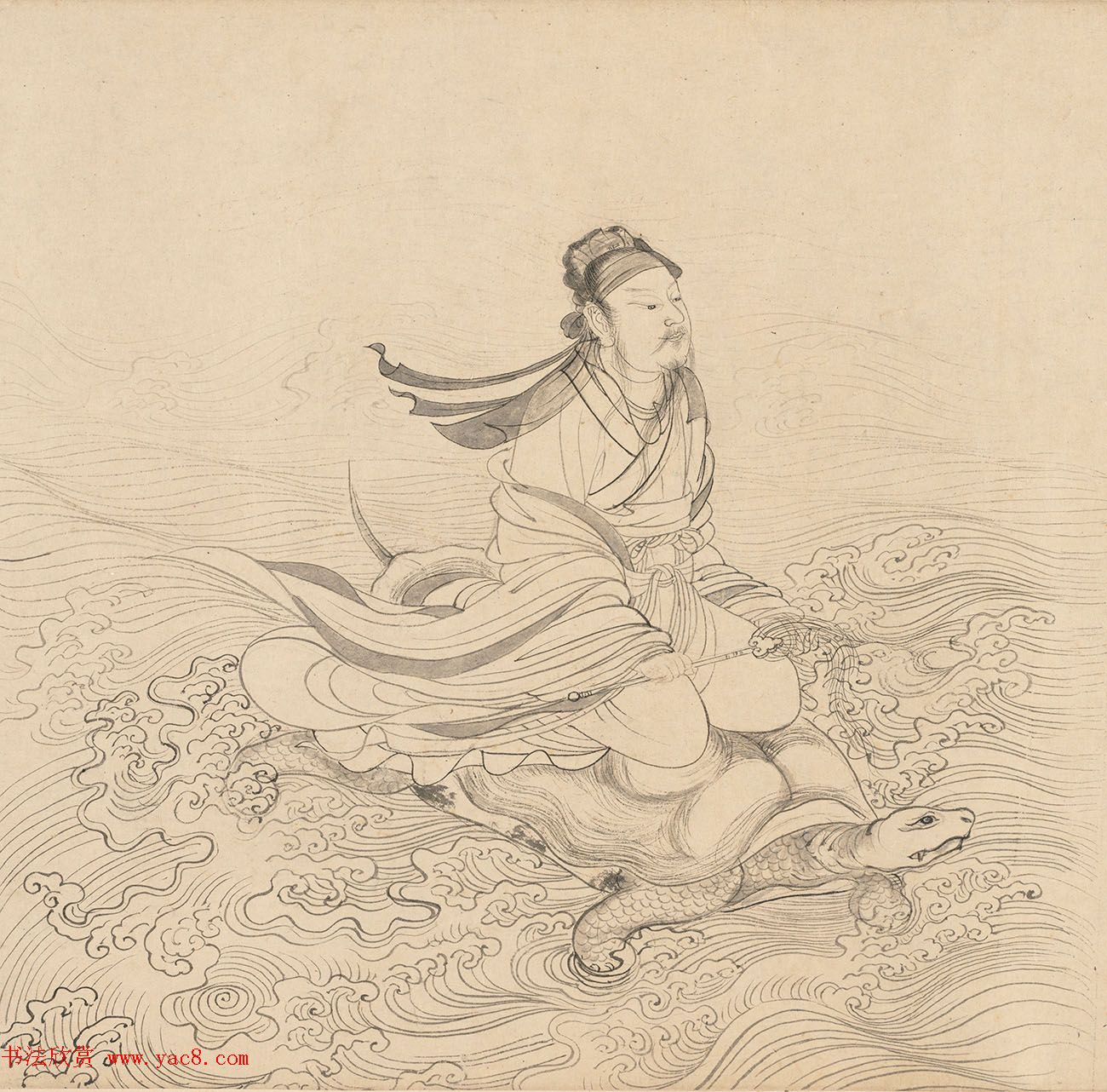 元代褚奂隶书题词《九歌图》