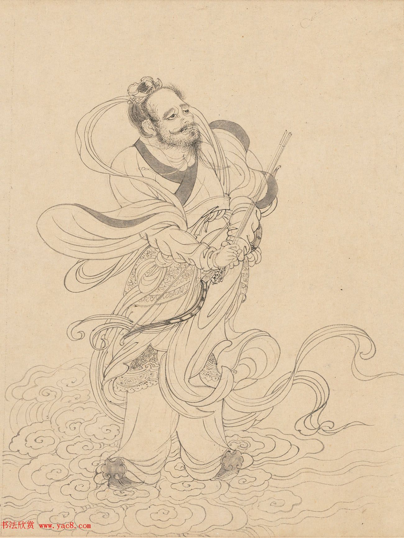 元代褚奂隶书题词《九歌图》