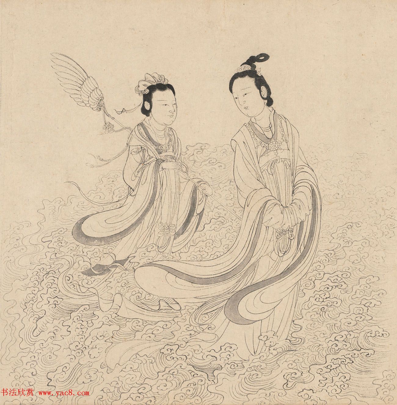 元代褚奂隶书题词《九歌图》