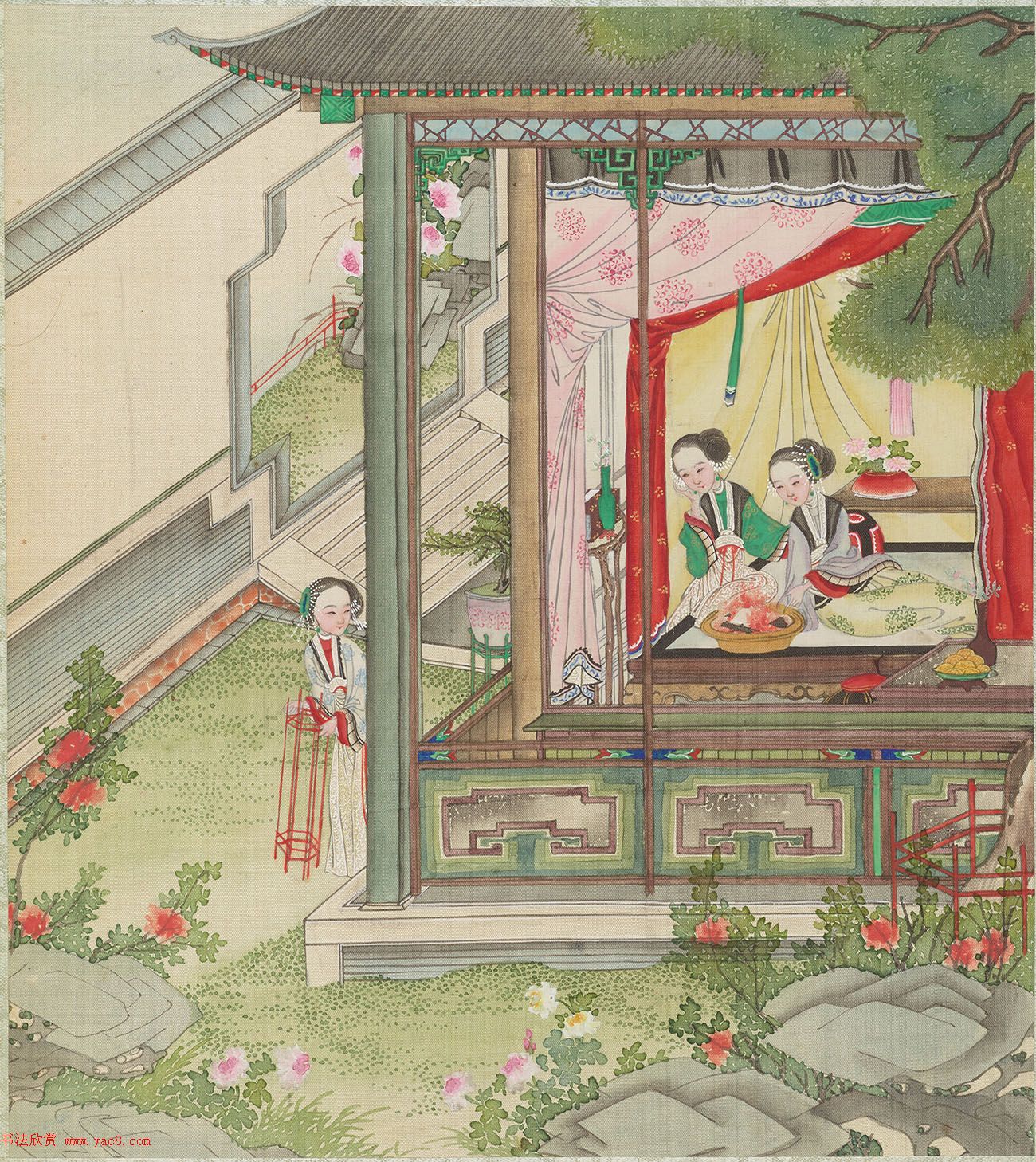 清代盛昱小楷录《红楼梦赋图册》 清代盛昱小楷录《红楼梦赋图册》