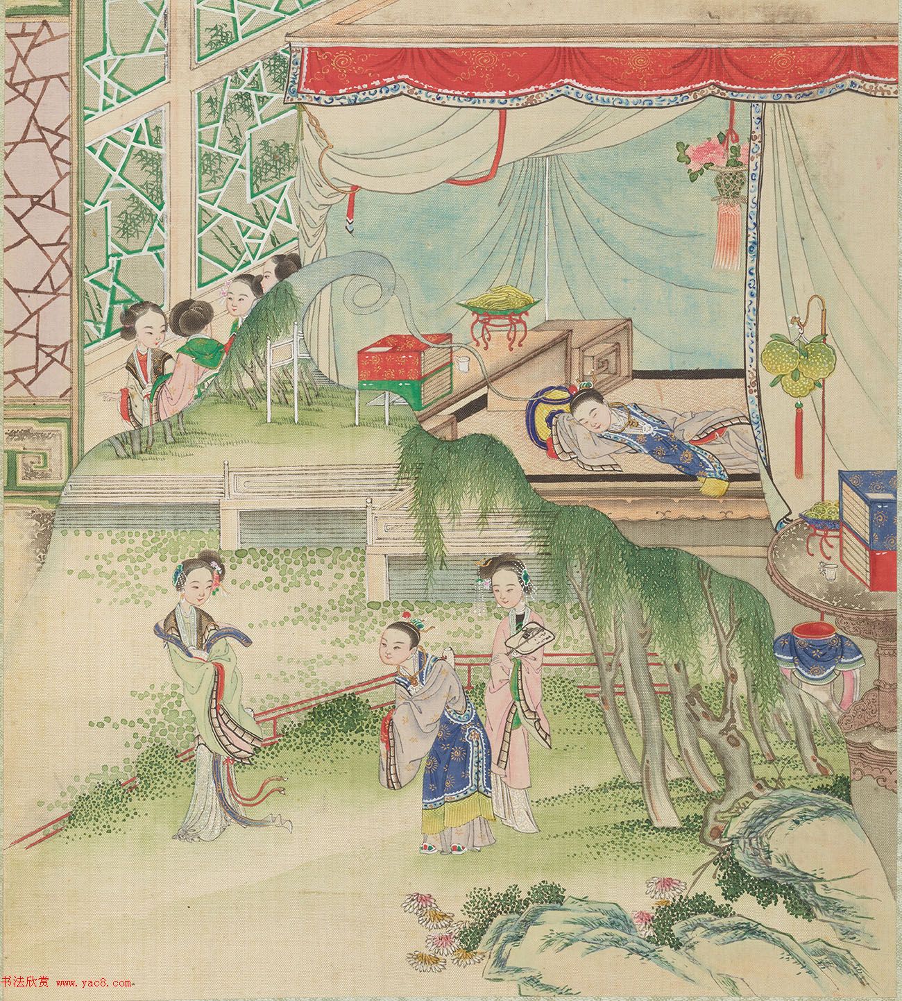 清代盛昱小楷录《红楼梦赋图册》 清代盛昱小楷录《红楼梦赋图册》